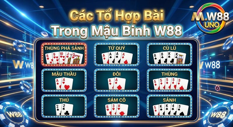 Các Tổ Hợp Bài Trong Mậu Binh W88